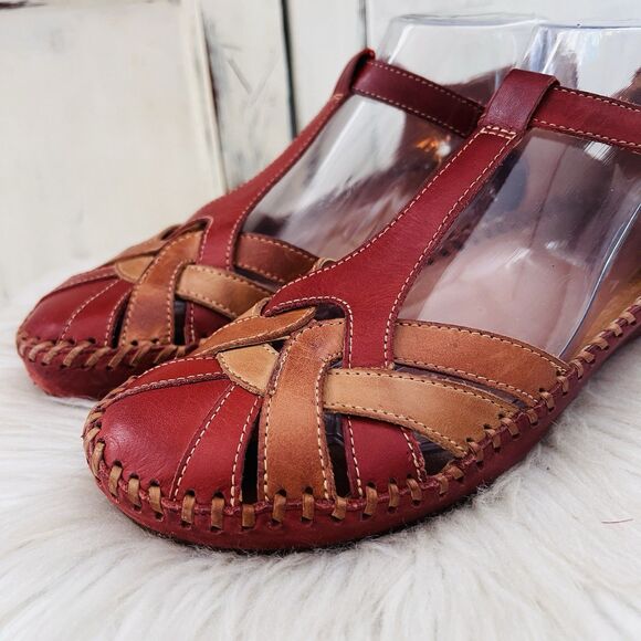 Pikolinos Puerto Vallarta Closed Toe Strappy Sandals Earthy Leather EU39 US8 - Picture 2 of 8